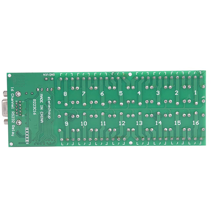 Jeanoko R223C16 16-Kanal-Relaiskarte DB9-Relaismodul Buchsenschnittstelle Serial Port Smart Module f
