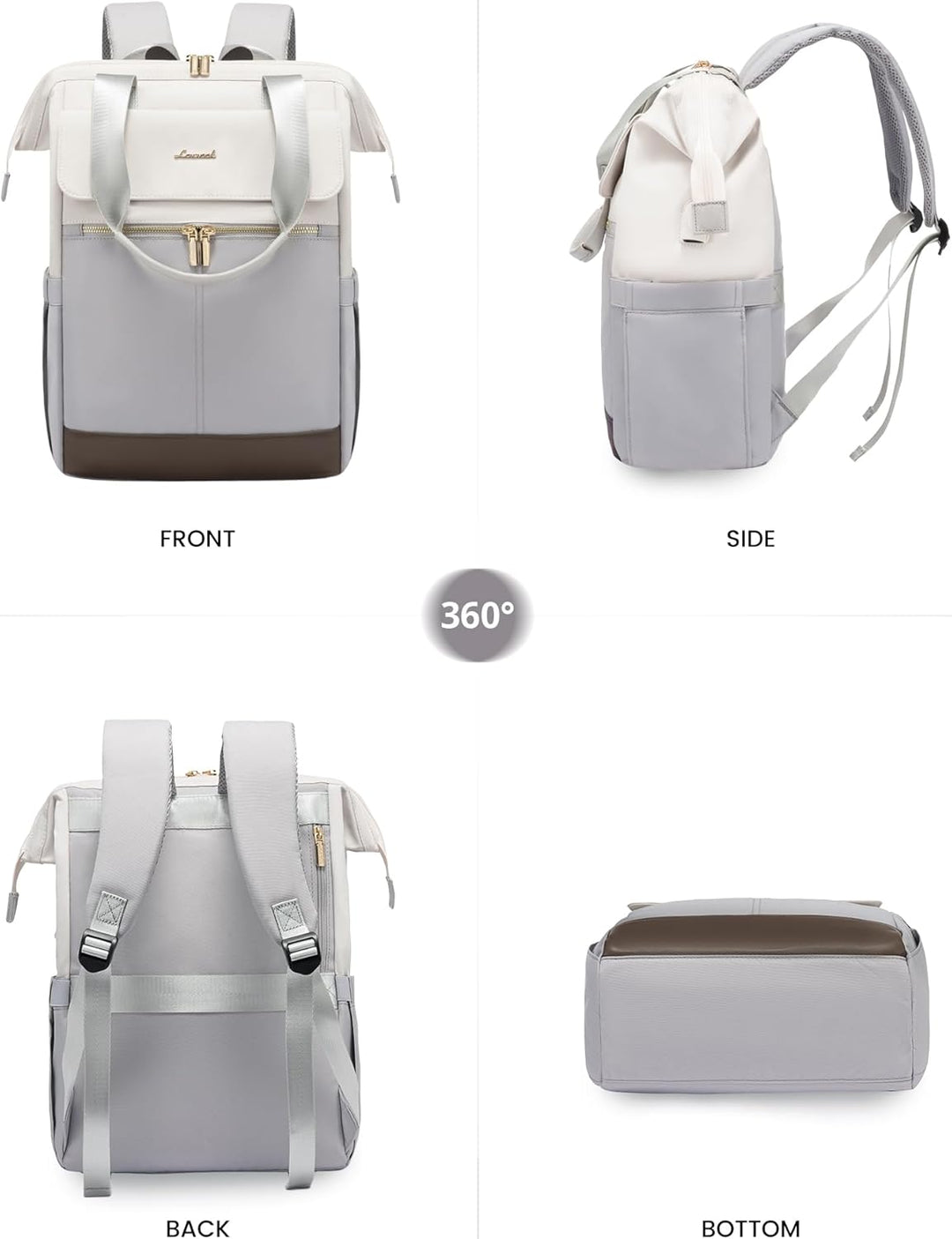 LOVEVOOK Damen Rucksack Modern, Laptop Schulrucksack Wasserdicht, Schultasche Teenager Backpack Wome