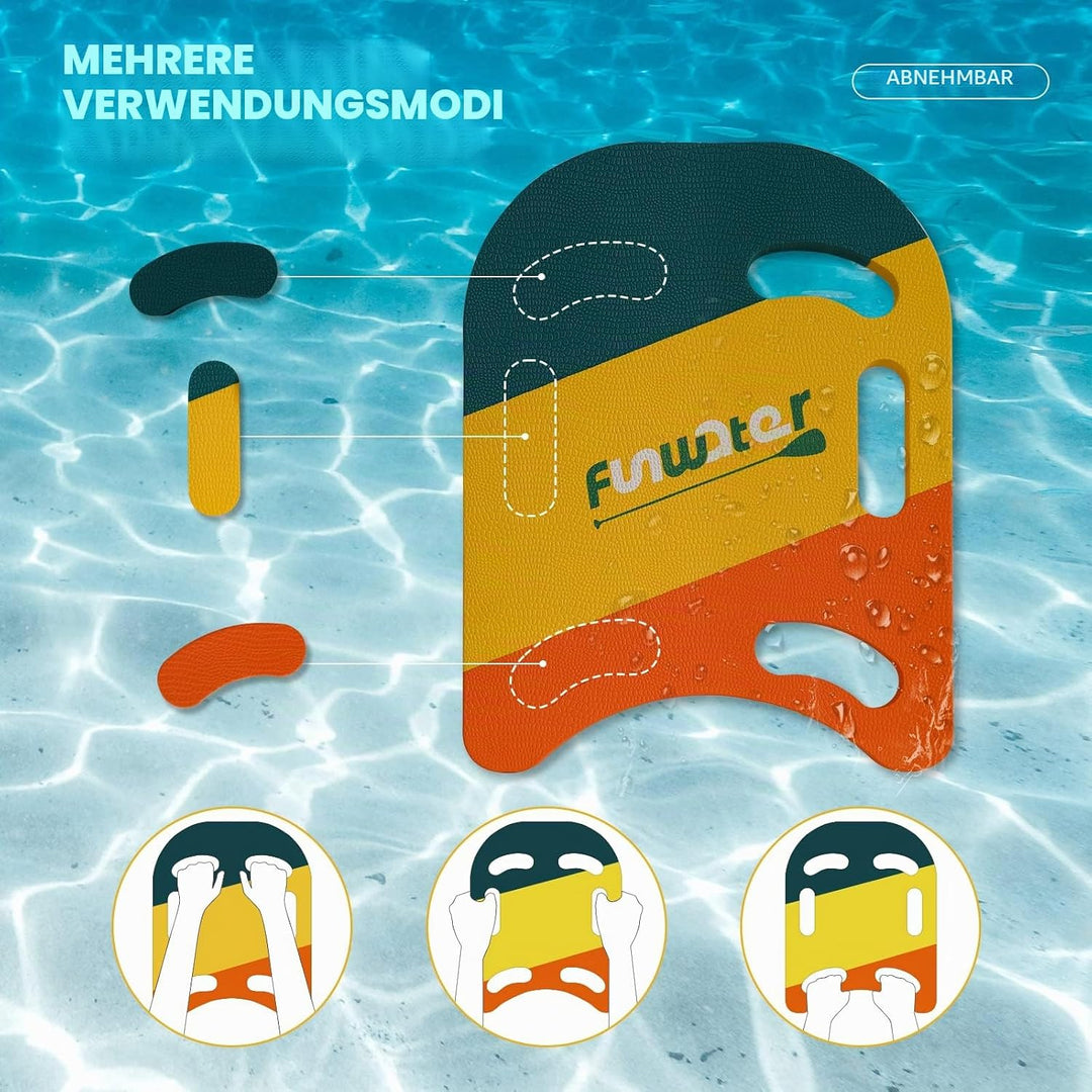 FunWater Schwimmbrett Kickboard für Kinder und Erwachsene Trainingsausrüstung PE Schaumstoff Schwimm