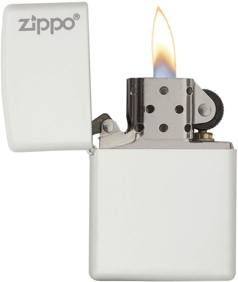 Zippo Feuerzeug 60001270 Log Benzinfeuerzeug, Messing, White Matte 1 - Pack, 1 - Pack