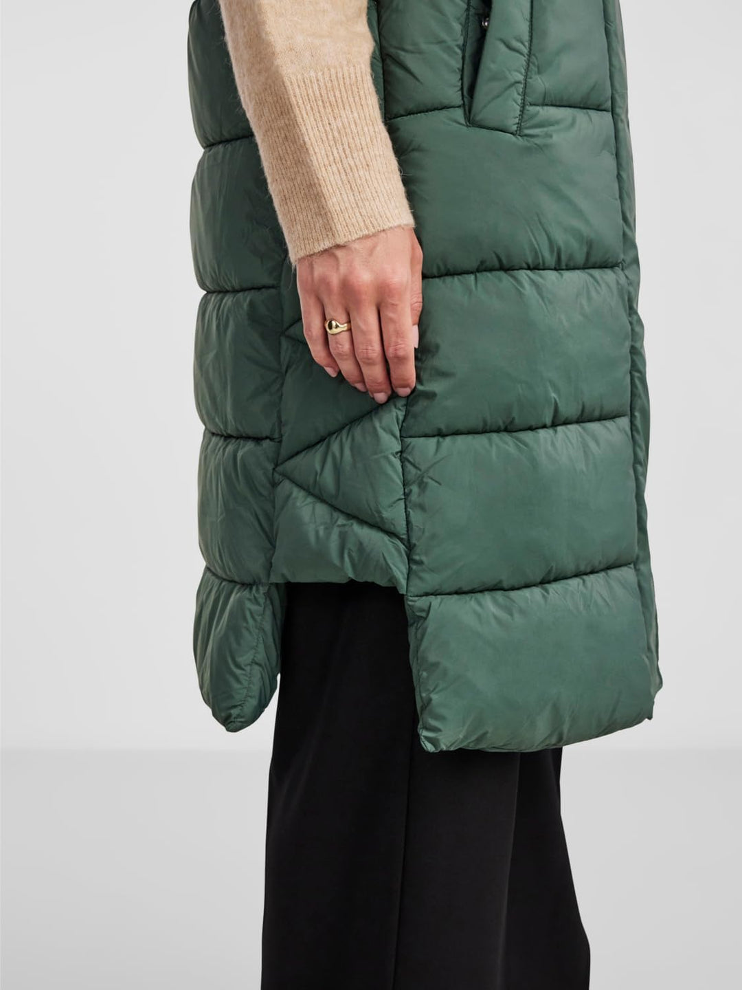 Y.A.S Damen Yasliro Padded Vest S. Noos Weste XS Garden Topiary, XS Garden Topiary