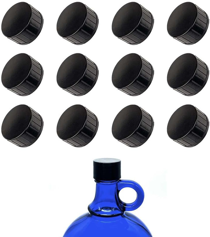 Handschraubeverschluss-Sets für 2 Liter Glasballon aus Blauglas (Ersatzdeckel) (12er-Set), 12er-Set
