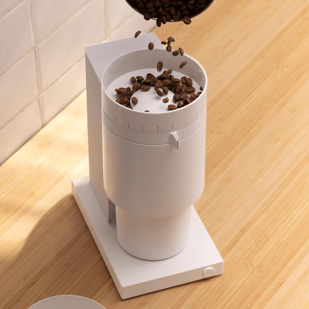 Fellow Opus Kegelmahlwerk-Kaffeemühle – Elektrische Allzweck-Kaffeemühle – Espressomühle mit 41 Eins