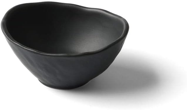 Holst Porzellan SDS 108 Hartkeramik Schale für Dips oder Saucen 8 cm / 0,10 l Schieferdesign schwarz