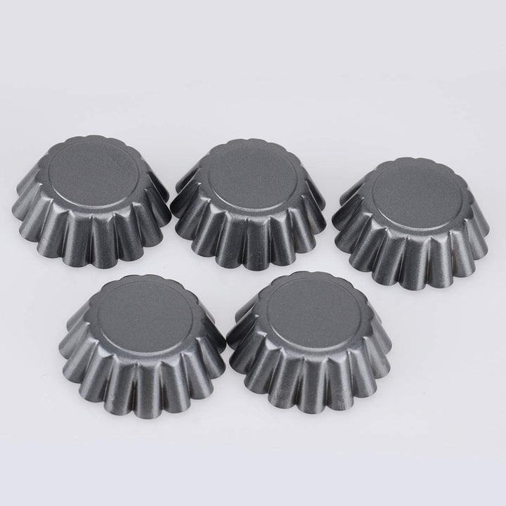 Bestonzon 12 St¨¹ck, rund, antihaftbeschichtet, f¨¹r Kuchen, Ei, Tarte, Zinn, kleine Kuchen, Pudding