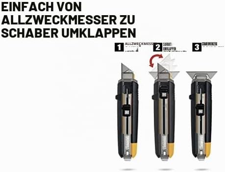 Toughbuilt TB-H4S5-01 Schaber-Allzweckmesser, 5 Klingen