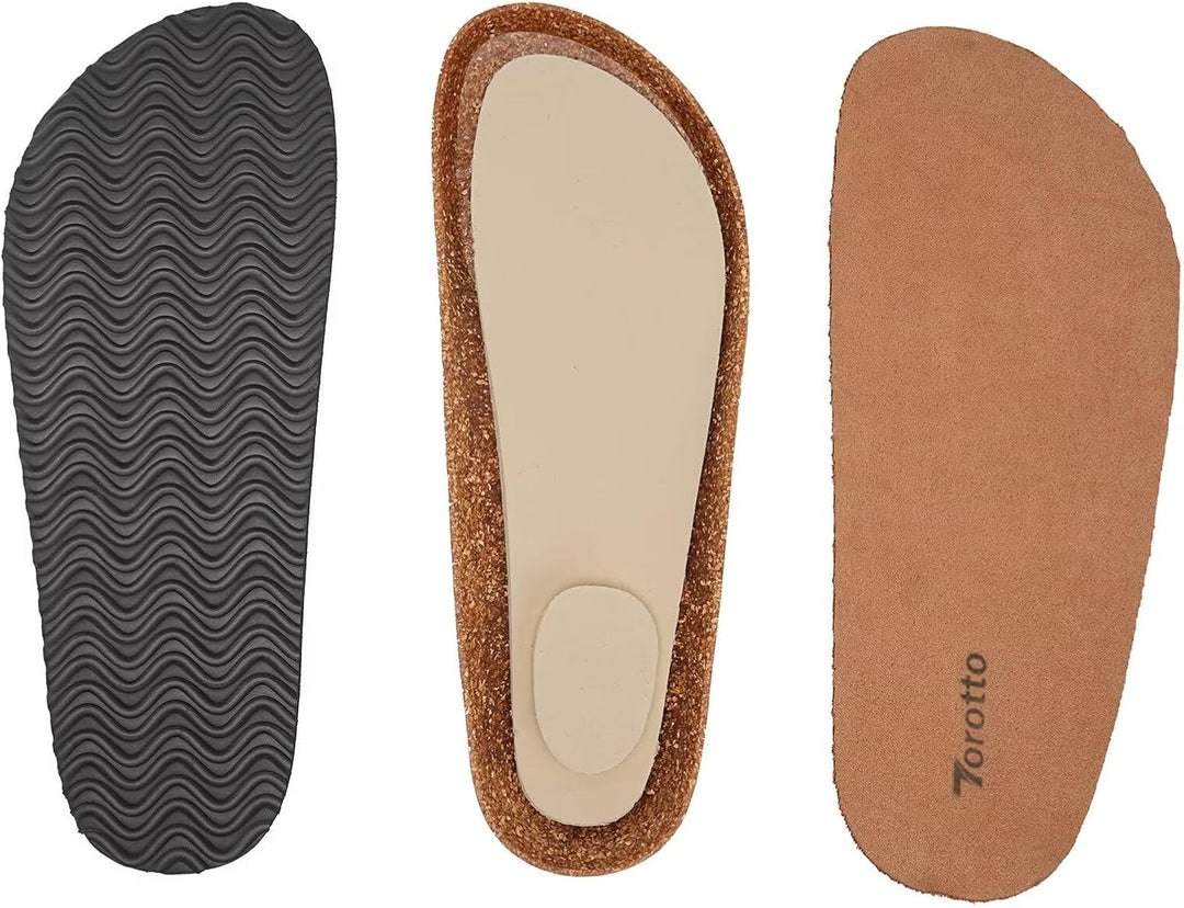 Torotto Herren Pantoletten Leder Unisex-Erwachsene Sandalen Hausschuhe Arbeitsschuhe Antistatik Bequ