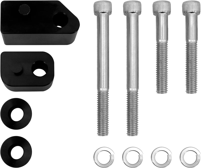 HDBUBALUS 3,8 cm (1 1/4 Zoll) Fahrer-Bodenleisten-Erweiterungssatz, passend für Harley Touring Elect