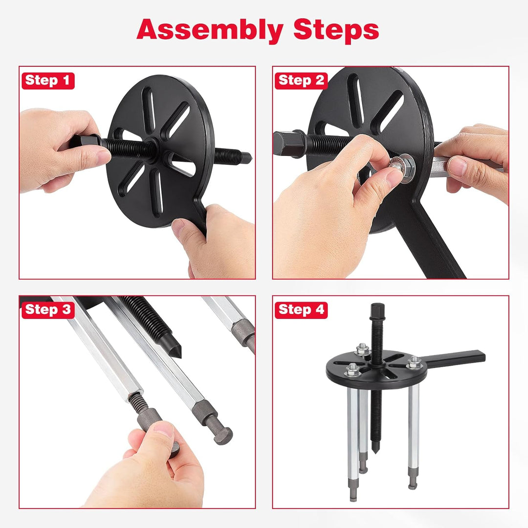 21 Stück Lagerabzieher-Set Innenlochabzieher,3-Backen-Hakenabzieher Innenlochabzieher Ausbauwerkzeug