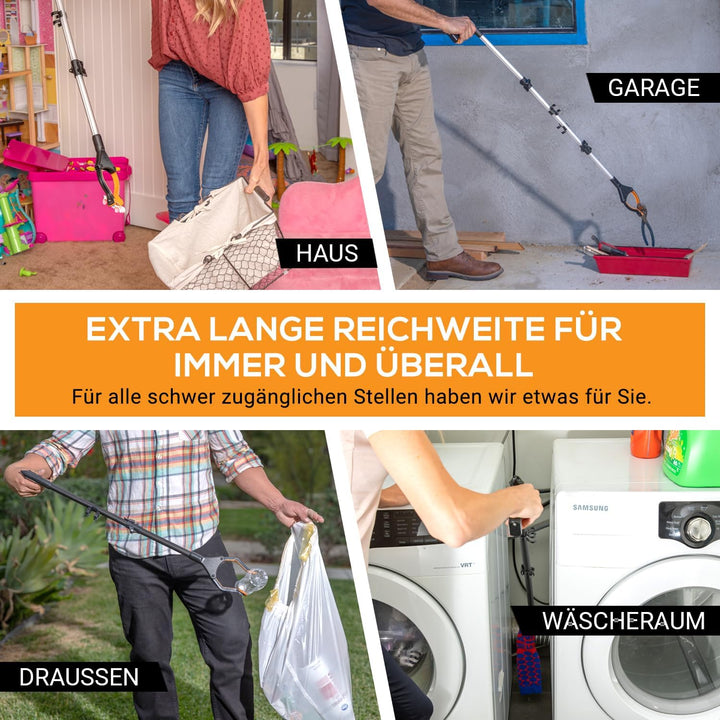 2 x EZPIK® 100 cm Greifer für Senioren mit Magnet-Greifarm, Robuste Greifzangen für Senioren, Mensch