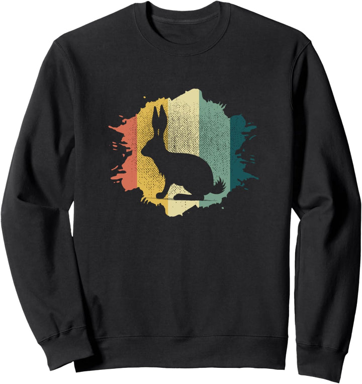 Kaninchen Retro Vintage 80er Jahre Stil Sweatshirt