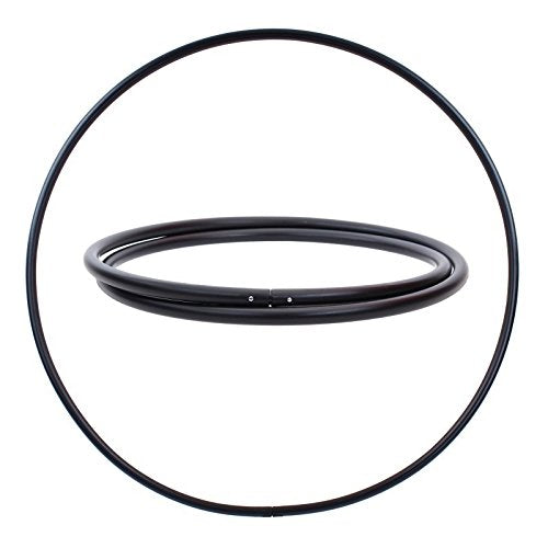 Hoopomania Hula Hoop Rohling steckbar (mit Snap Button), 25mm Rohr, schwarz/Weiss, Ø 90-140cm Ø90cm