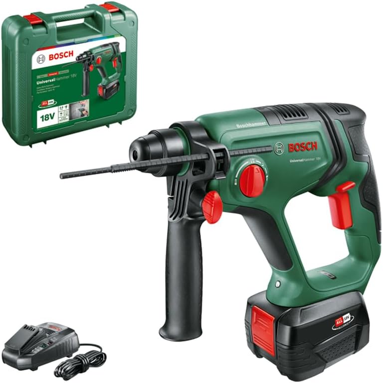 Bosch Akku-Bohrhammer UniversalHammer 18V (1x Akku 4,0 Ah; 18 Volt System; zum Bohren, Hammerbohren,