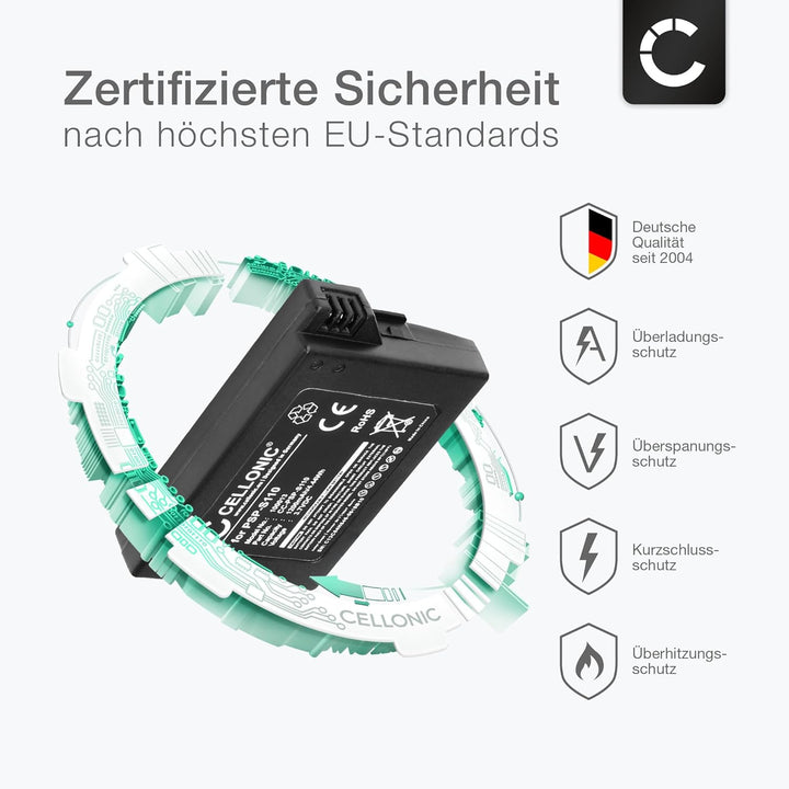 CELLONIC 2X Ersatz Akku PSP-S110 kompatibel mit Sony PSP Brite (3000/3001 / 3004) / PSP Slim & Lite