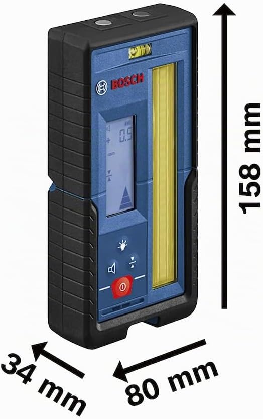 Bosch Professional Laser-Empfänger LR 45 (roter und grüner Laserstrahl, Empfängerhalterung RB 45, 2