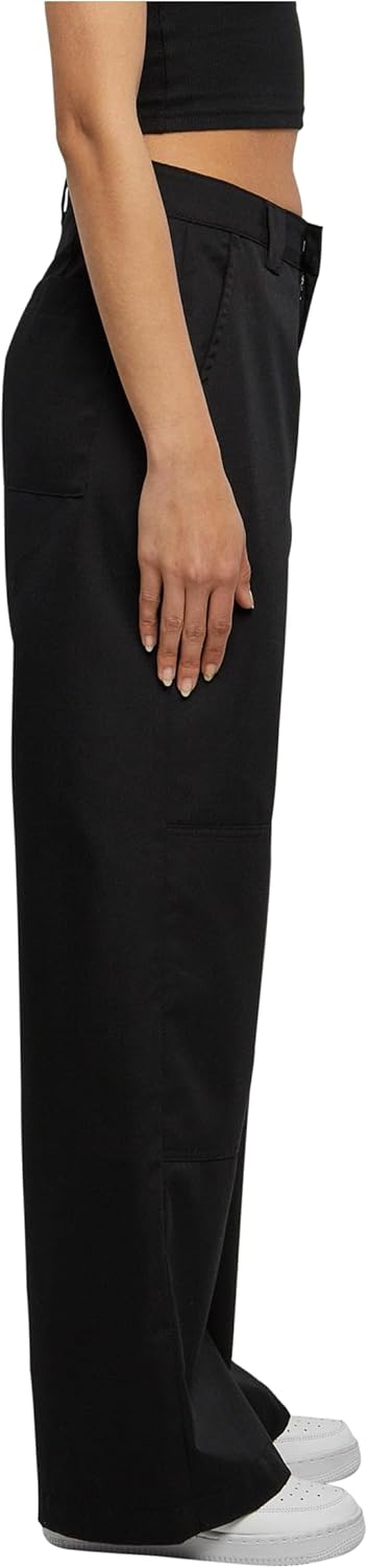 Urban Classics Damen Ladies Straight Leg Workwear Pants 26 Schwarz, 26 Schwarz
