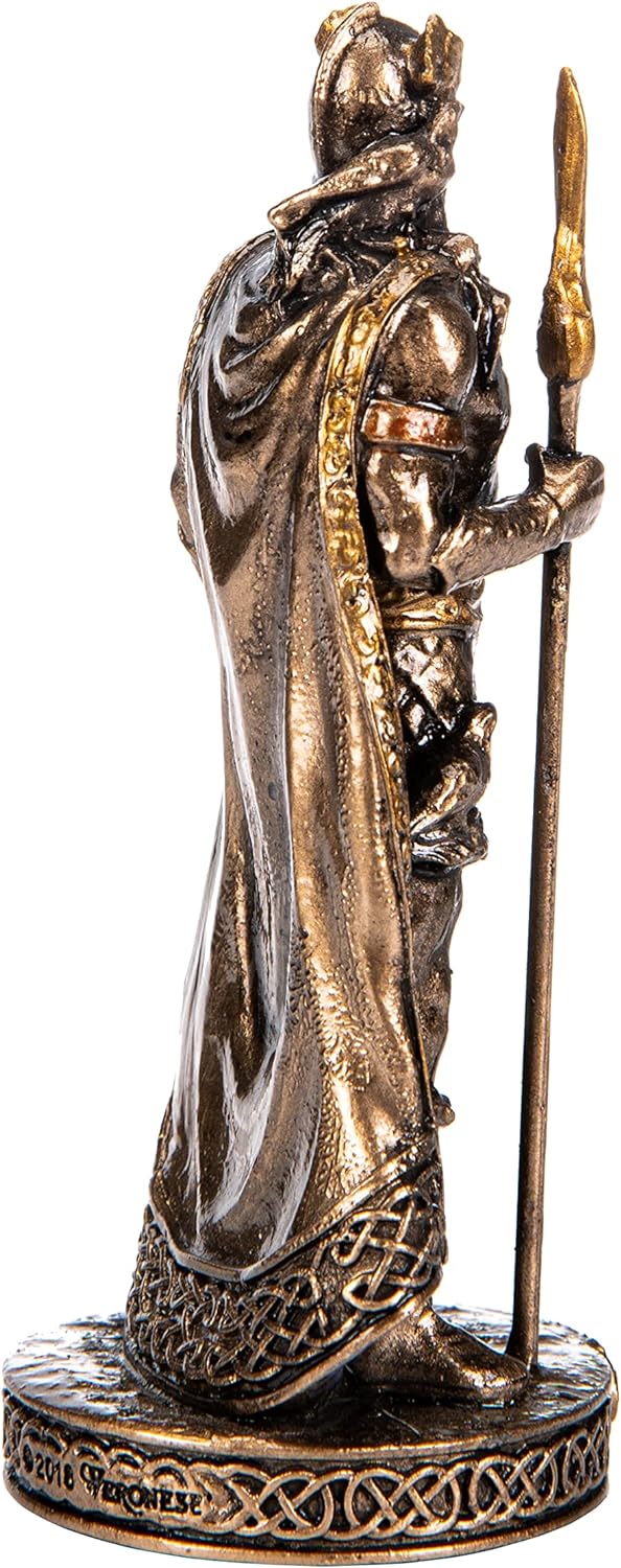 Odin Skandinavischer Gott Kunstharz Figuren handbemalt Bronze Miniatur Statue 8,3 cm