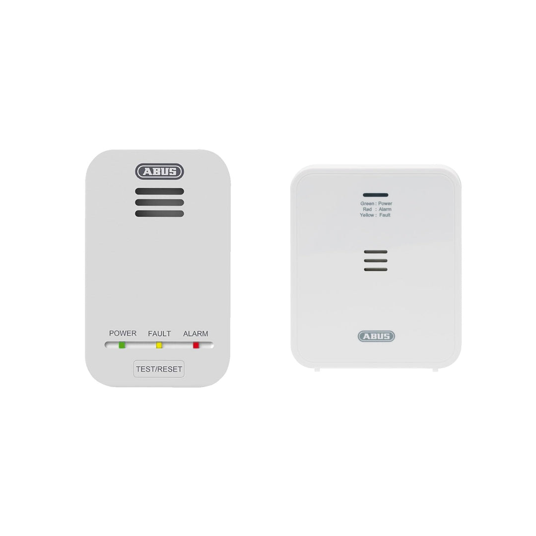 ABUS Kohlenmonoxid-Melder COWM370 CO-Melder mit 7-Jahres-Sensor, 85 dB lautem Alarm UND ABUS Gasmeld