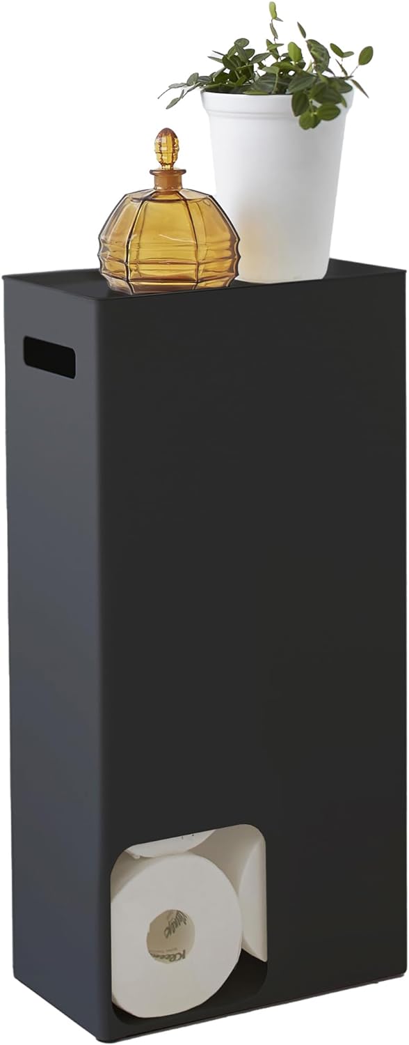 YAMAZAKI Tower Home Badezimmer Stehend Seidenpapier Toilettenpapier Aufbewahrung Ständer, Stahl, Sch
