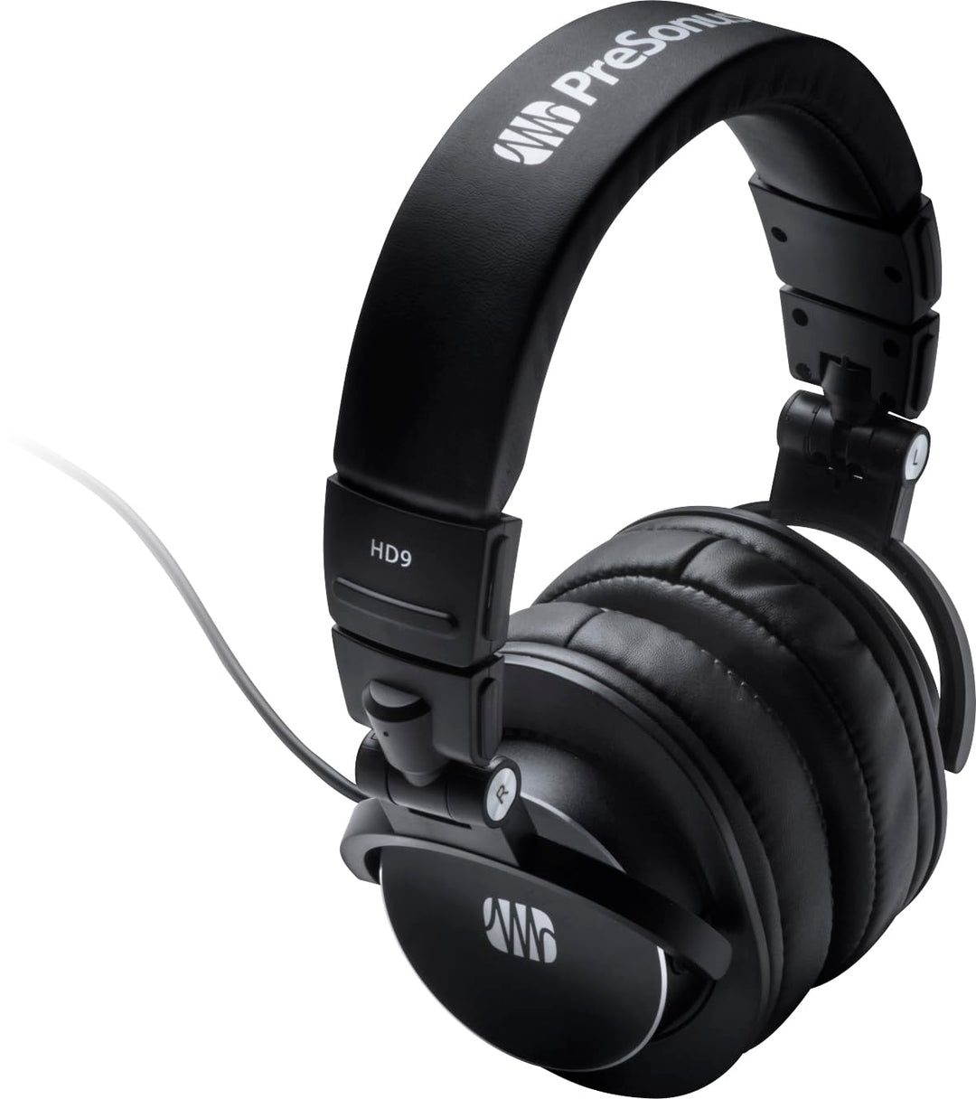 PreSonus HD9 Professioneller Geschlossener Studiokopfhörer für Aufnahme, Wiedergabe und Überwachung,