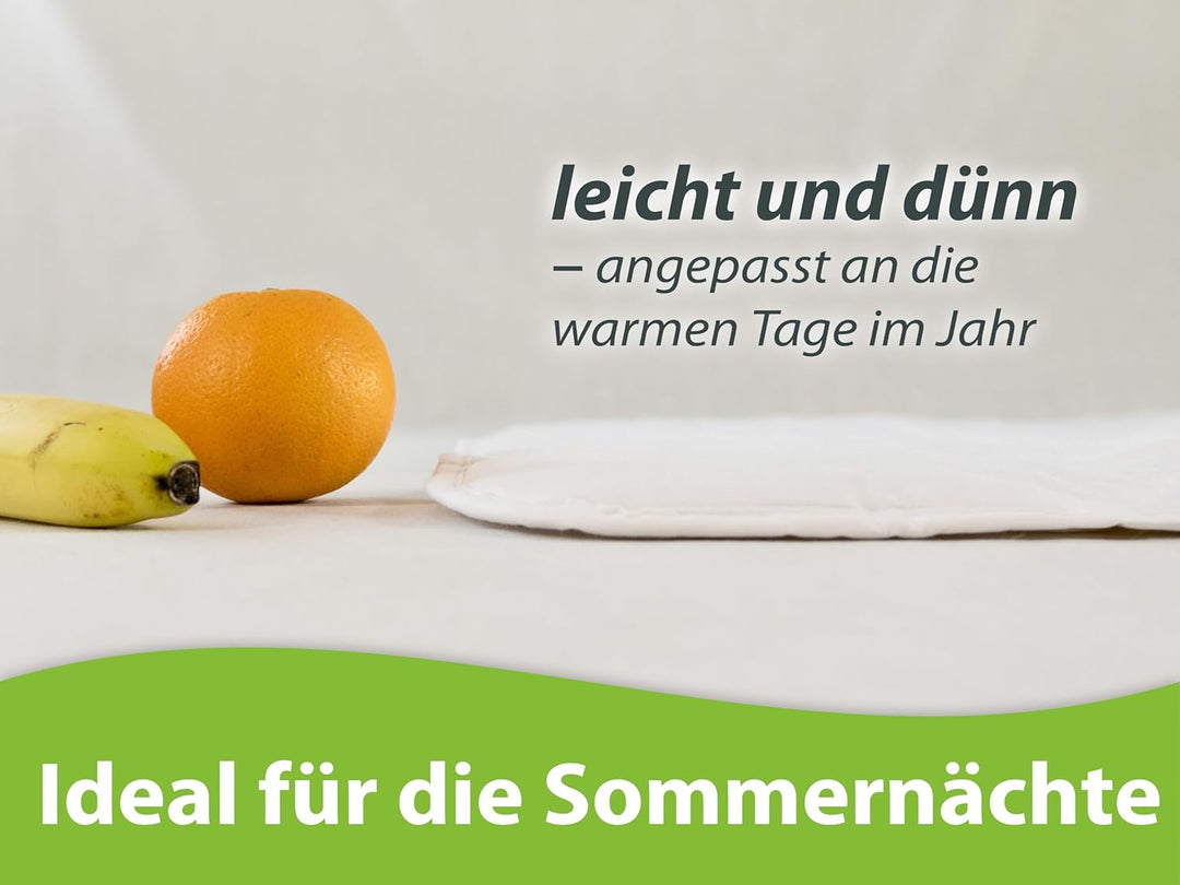 franknatur Sommerdecke 240x220 - Füllung 80% Baumwolle und 20% Tencel Lyocell Bettdecke Sommer wasch
