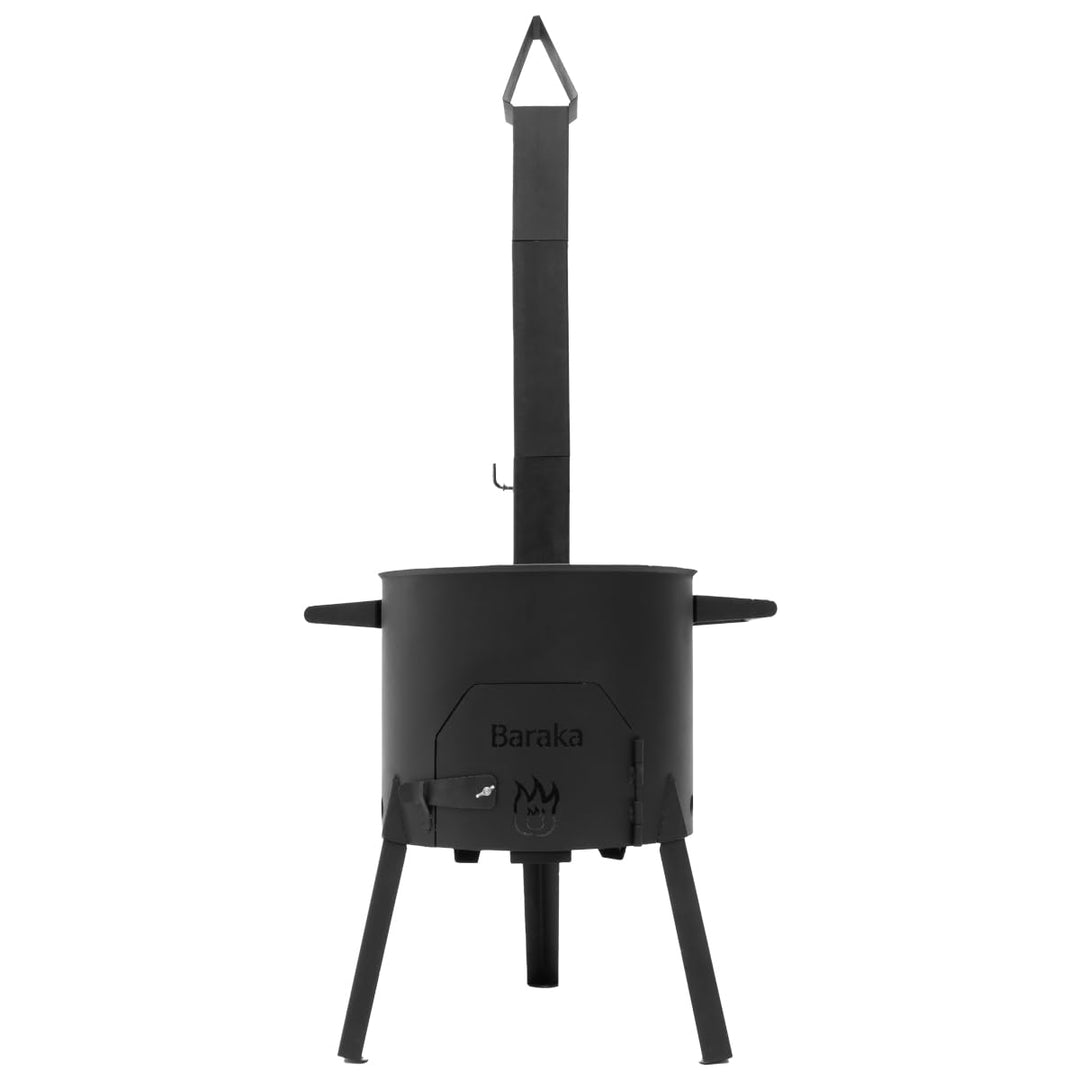 FlameFusion Utschak Feuerofen mit Abzugsrohr Uchag Grillen & Kochen mit Outdoorküche (Utschak M - oh