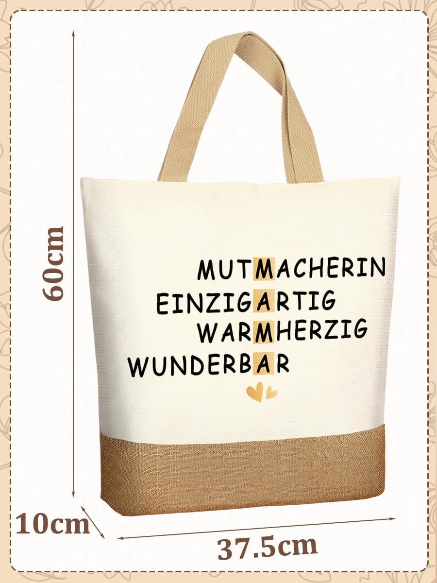 Muttertagsgeschenke für Mama, Jute Baumwolltasche Geschenke für Mama zum Muttertag Geburtstag, Mutte