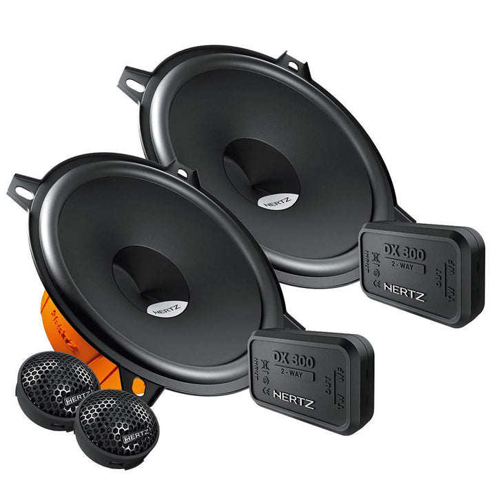 Mediadox Front/Heck 13cm/130mm 2-Wege Kompo Auto Lautsprecher/Boxen/Speaker Set von Hertz (DSK 130.3