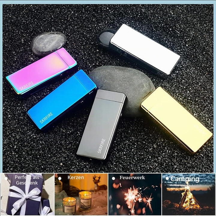 SKRFIRE Electric Lighter Windproof, Pulsed Flame Electric Lighter Plasma-Flame Arc Lighter Rechargea