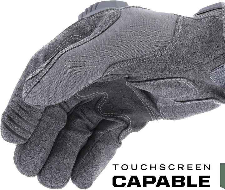 Mechanix Wear: M-Pact Wolf Grau Taktische Arbeitshandschuhe – Berührungsfähig, Aufprallschutz, Absor