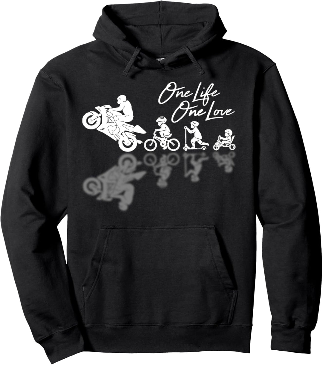Motorrad one life one love - Biker Bike Motorrad Pullover Hoodie