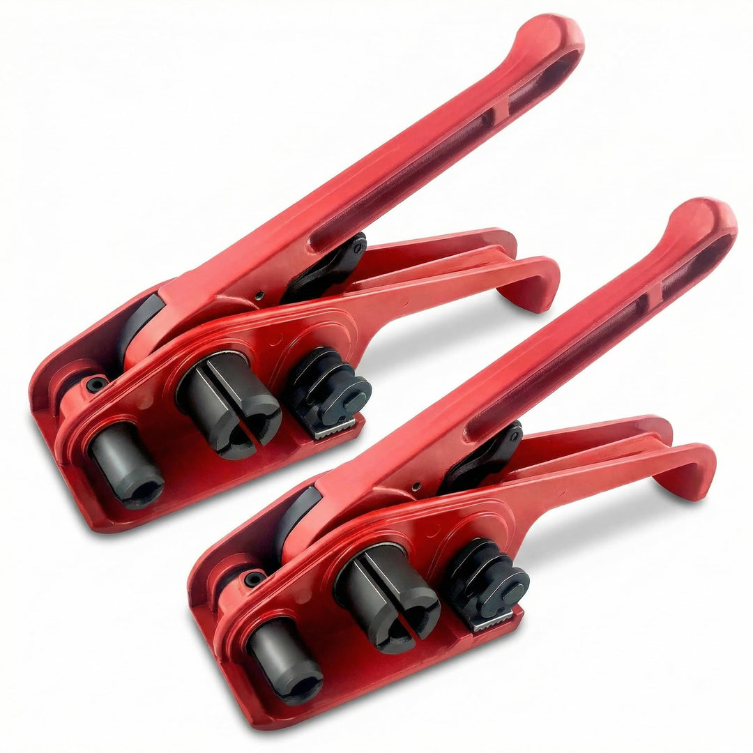 QWORK 2 Stücke Manuelles Umreifungsgerät, für 13mm-19mm PP/PET Kunststoffspanner Umreifungsband Kit,