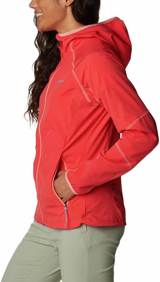 Columbia Damen Softshelljacke Sweet As Hoodie XS Red Hibiscus, XS Red Hibiscus
