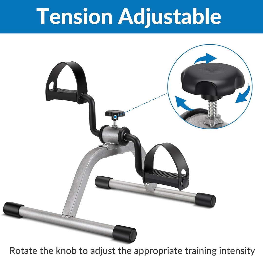 Pedal-Heimtrainer für Bein- und Armerholung, leichtes und tragbares Bodenfahrrad