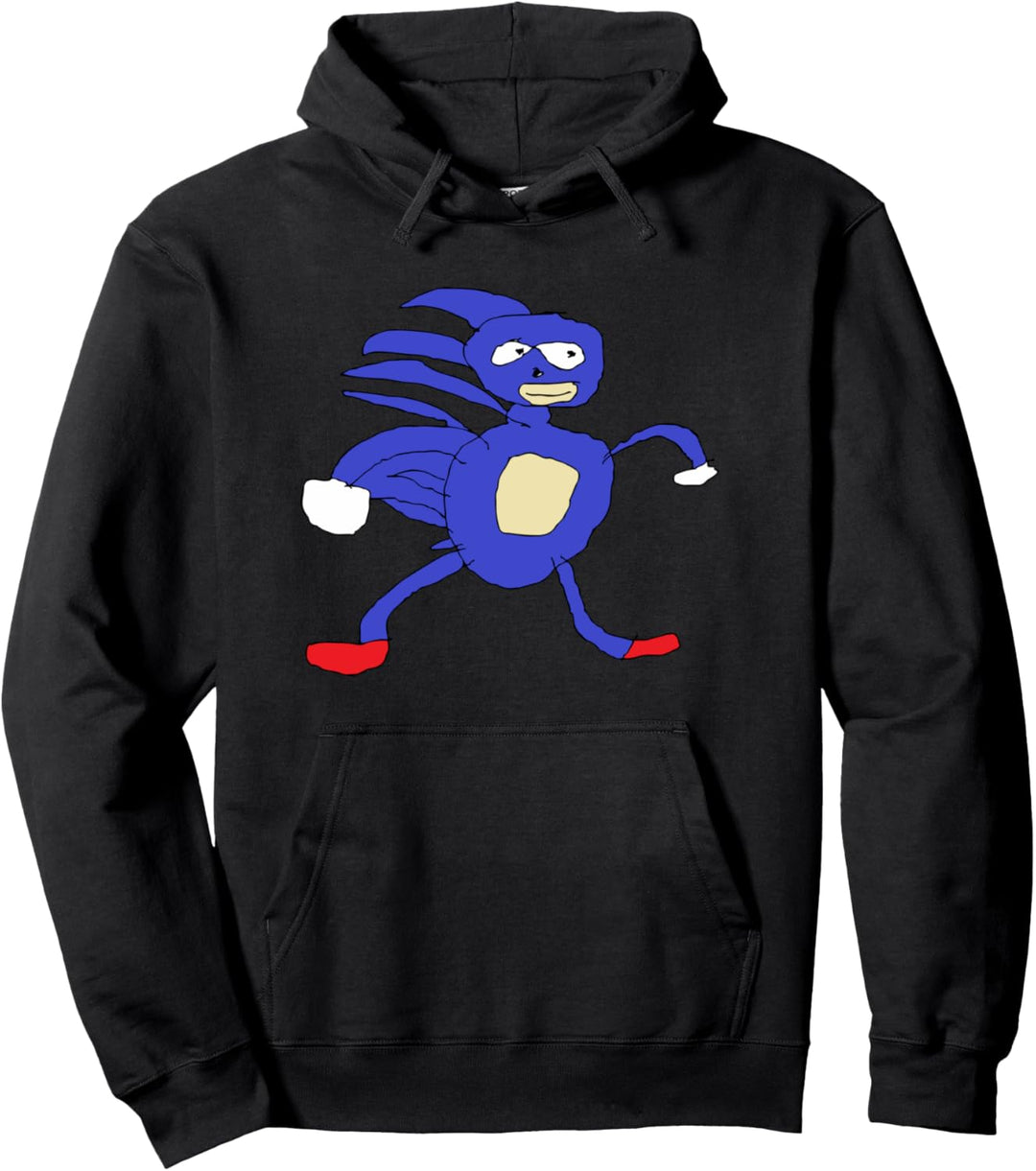 Sanic Hagehoge Sanik Paint Meme Pullover Hoodie