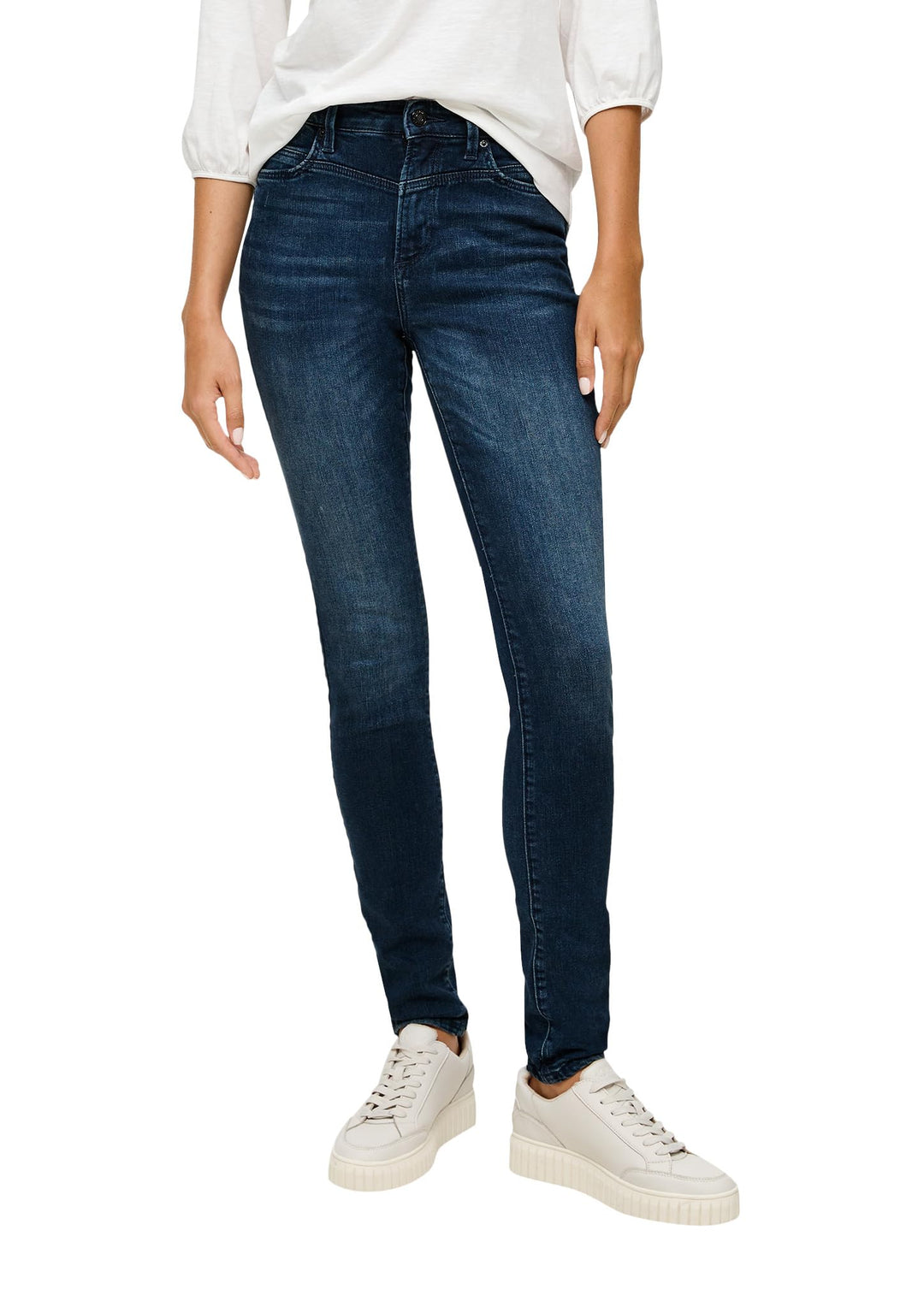 s.Oliver Damen Jeans Hose, Izabell Skinny Leg 32W / 30L Blau, 32W / 30L Blau