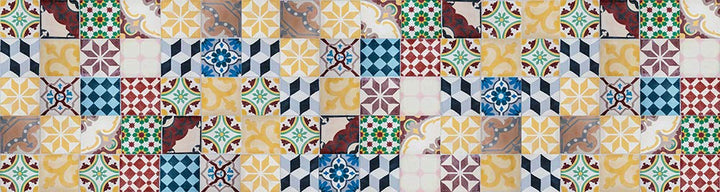 Viniliko Vintage Tiles Vinylteppich, Mehrfarbig, 80 x 300 cm
