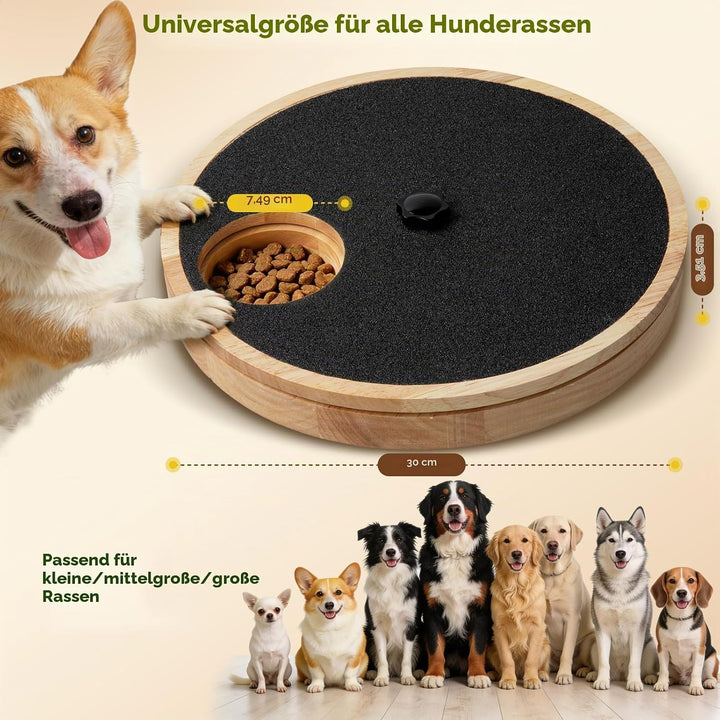 Hundekratzbrett für Krallen mit Leckerli-Box, Hundekrallen-Kratzunterlage, einstellbares interaktive