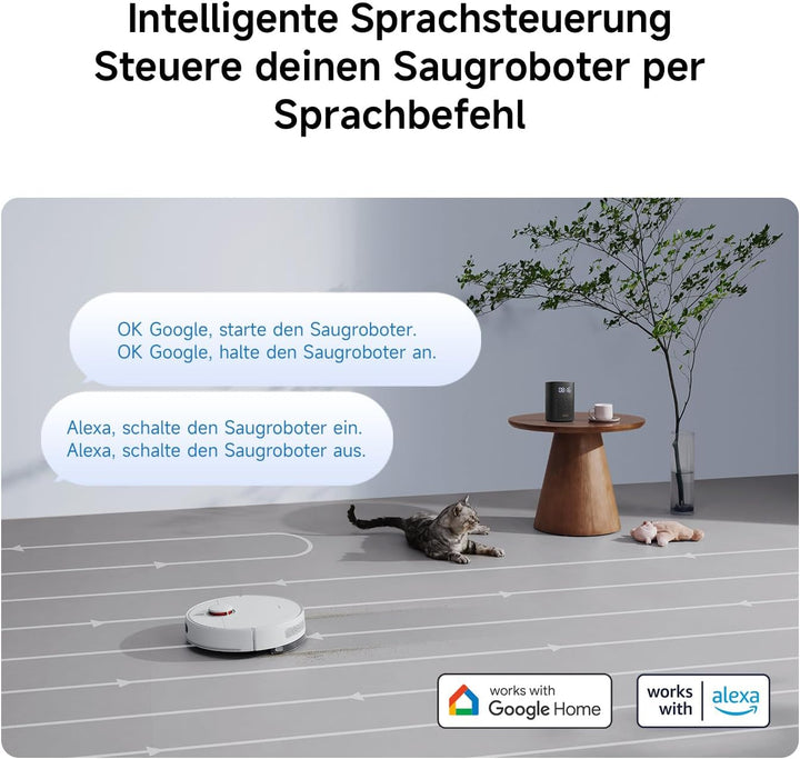 XIAOMI Robot Vacuum S40C, 2-in-1 Staubsauger und Wischer, 5000Pa Saugleistung, smarte LDS-Navigation