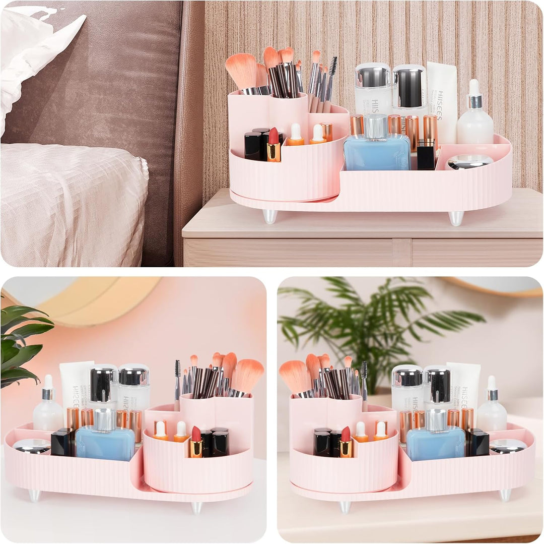 Make Up Kosmetik Organizer, 360° Drehbarer Beauty Organizer, Multifunktionale Kosmetikaufbewahrung f
