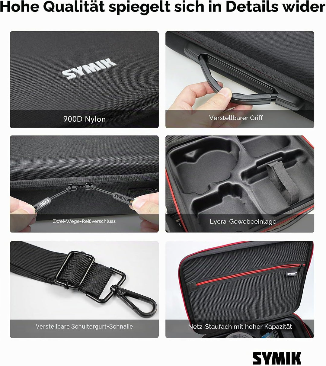 SYMIK Tasche für DJI Flip, Spritzwassergeschützt, Kompakte Umhängetasche, Schützende Aufbewahrungsta