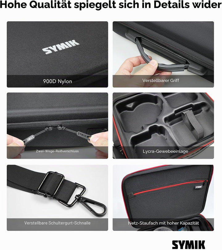 SYMIK Tasche für DJI Flip, Spritzwassergeschützt, Kompakte Umhängetasche, Schützende Aufbewahrungsta