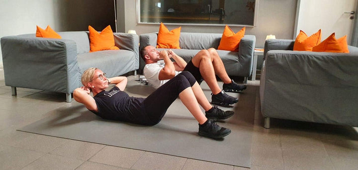GYMEX Fitness-Matte XXL, extra gross, rollbar, für Yoga, Sport & Fitness -160x120cm Grün, Grün
