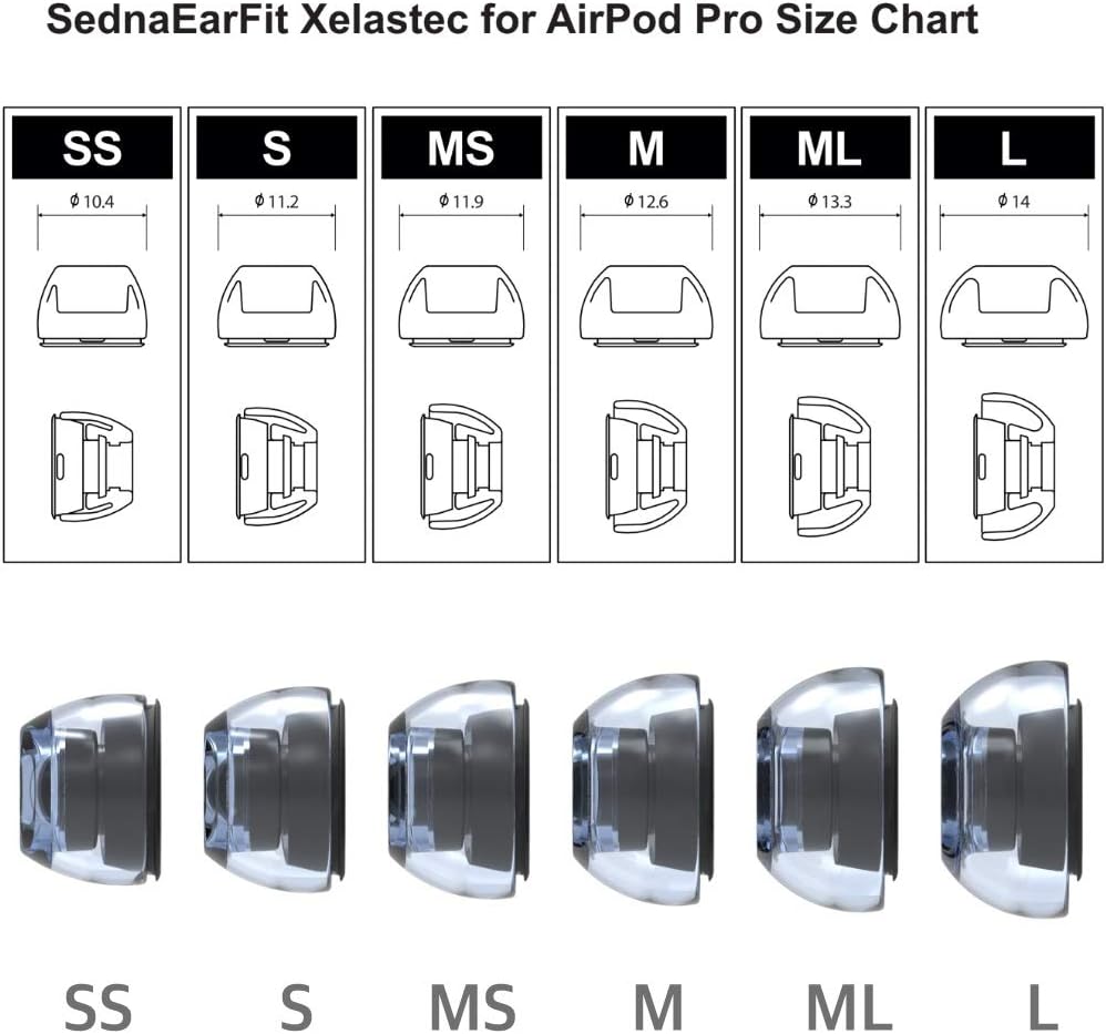 AZLA SednaEarfit Xelastec for AirPods Pro 3 Pairs (M/ML/L), M/ML/L