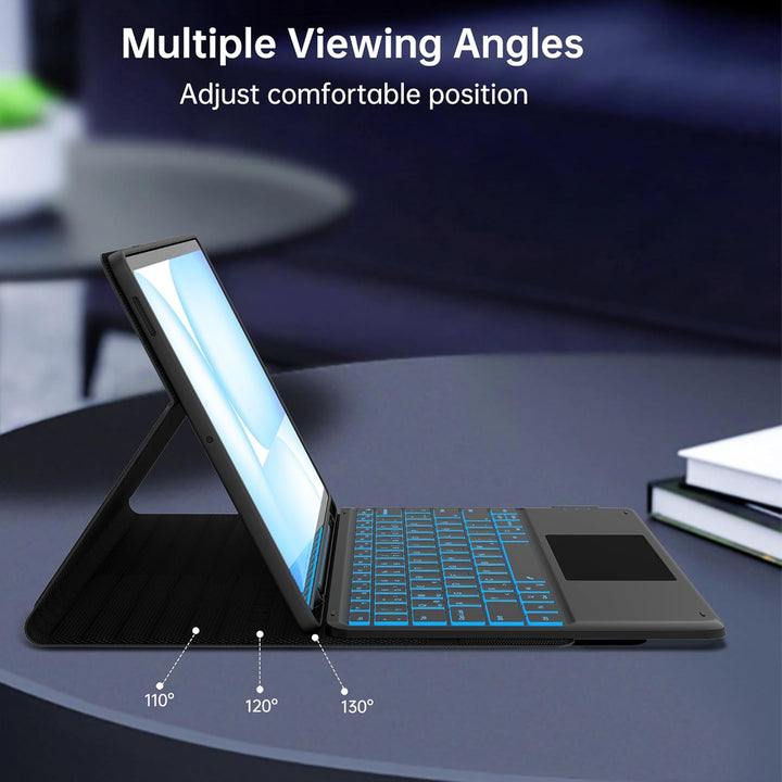 Für Galaxy Tab S10 FE+ 13,1" Tastatur Hülle - 7 Farben Beleuchtung Abnehmbare Trackpad Tablet Cover