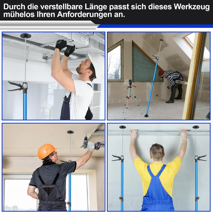 4x Deckenstütze, Montagestütze bis 50kg Tragkraft,Teleskopstützen bis 45°,Montagestütze 115-290cm,Ei