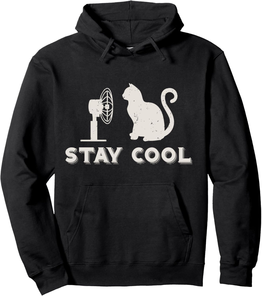 Bleib cool | Gute Laune Freizeitoutfit mit Katzen Pullover Hoodie