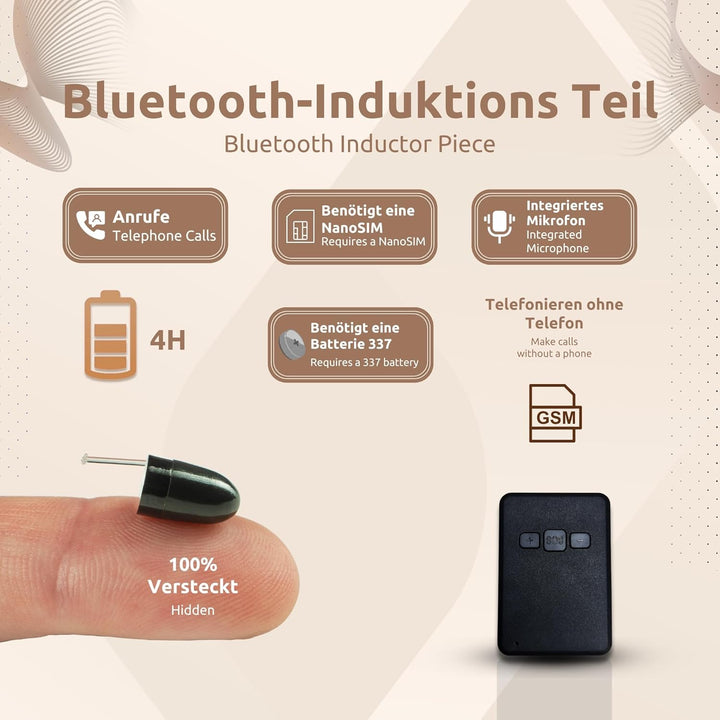 PingaOculto SpionageKopfhörer Prüfung GSM Mini VIP Pro Unsichtbare Kopfhörer für scheda SIM mit Mikr