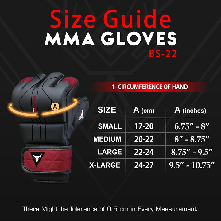 MMA Handschuhe für Herren und Damen — Atmungsaktive Open-Palm Sparring Handschuhe, Grappling Handsch