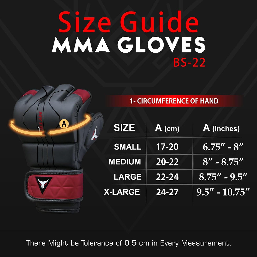 MMA Handschuhe für Herren und Damen — Atmungsaktive Open-Palm Sparring Handschuhe, Grappling Handsch